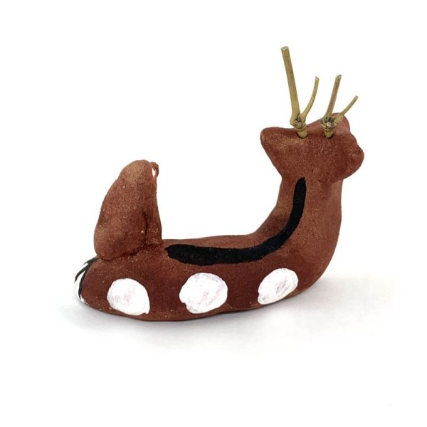 画像4: ［土人形］まんろく工房／復元 安芸の宮島 古型鹿猿（昭和初期型）