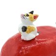 画像7: [ 張子 ] 人形屋笑陽／オリジナル チビべこ・座り猫のせ（三毛猫）７cm