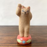 ［陶器］招き猫製作所ほたる庵／ありがとう Ａ