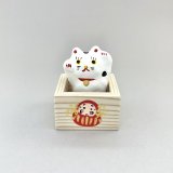 ［練物］枡入り招き猫（ミニ）