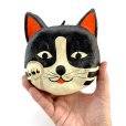 画像6: [張子] お面のおっとぼけ／招き猫面（白黒）