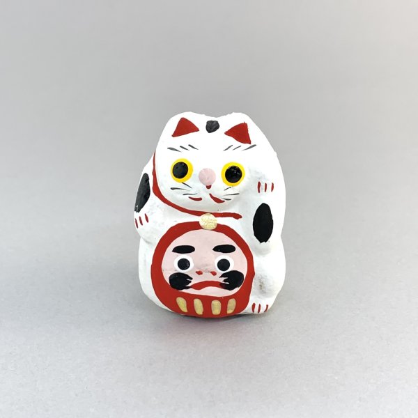画像1: ［練物］鈴幸人形店／猫だるま（前）