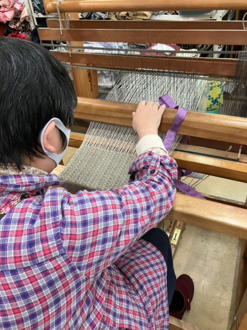 その他の写真2: 手織りマフラー／千鳥格子（黄色 × 白）