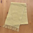 画像1: 手織りマフラー／千鳥格子（黄色 × 白） (1)