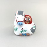 [土鈴] ももさだ土人形／ダルマ抱き午