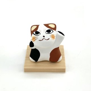 701B 江戸～明治 土人形 猫抱き 白黒猫の尻尾が茶トラ 郷土玩具 高さ15㎝ 701B 江戸～明治 土人形 猫抱き 白黒猫の尻尾が茶トラ 郷土玩具