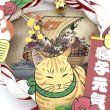 画像2: 元祖ふとねこ堂／猫国飾り Ｈ （眠り猫・茶トラ／宝船） (2)