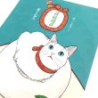 画像2: 元祖ふとねこ堂／縁起絵・お鏡猫様（青緑） (2)