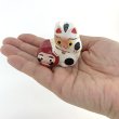 画像6: ［練物］鈴幸人形店／猫だるま（横） (6)