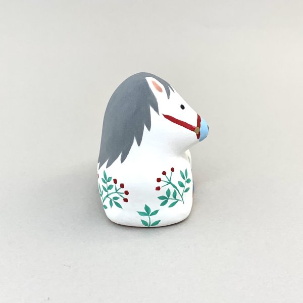 画像4: [土鈴] ももさだ土人形／ダルマ抱き午 (4)