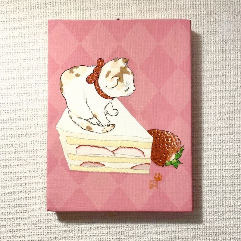 元祖ふとねこ堂／ファブリックパネル「主役の座」 - 旅猫雑貨店 